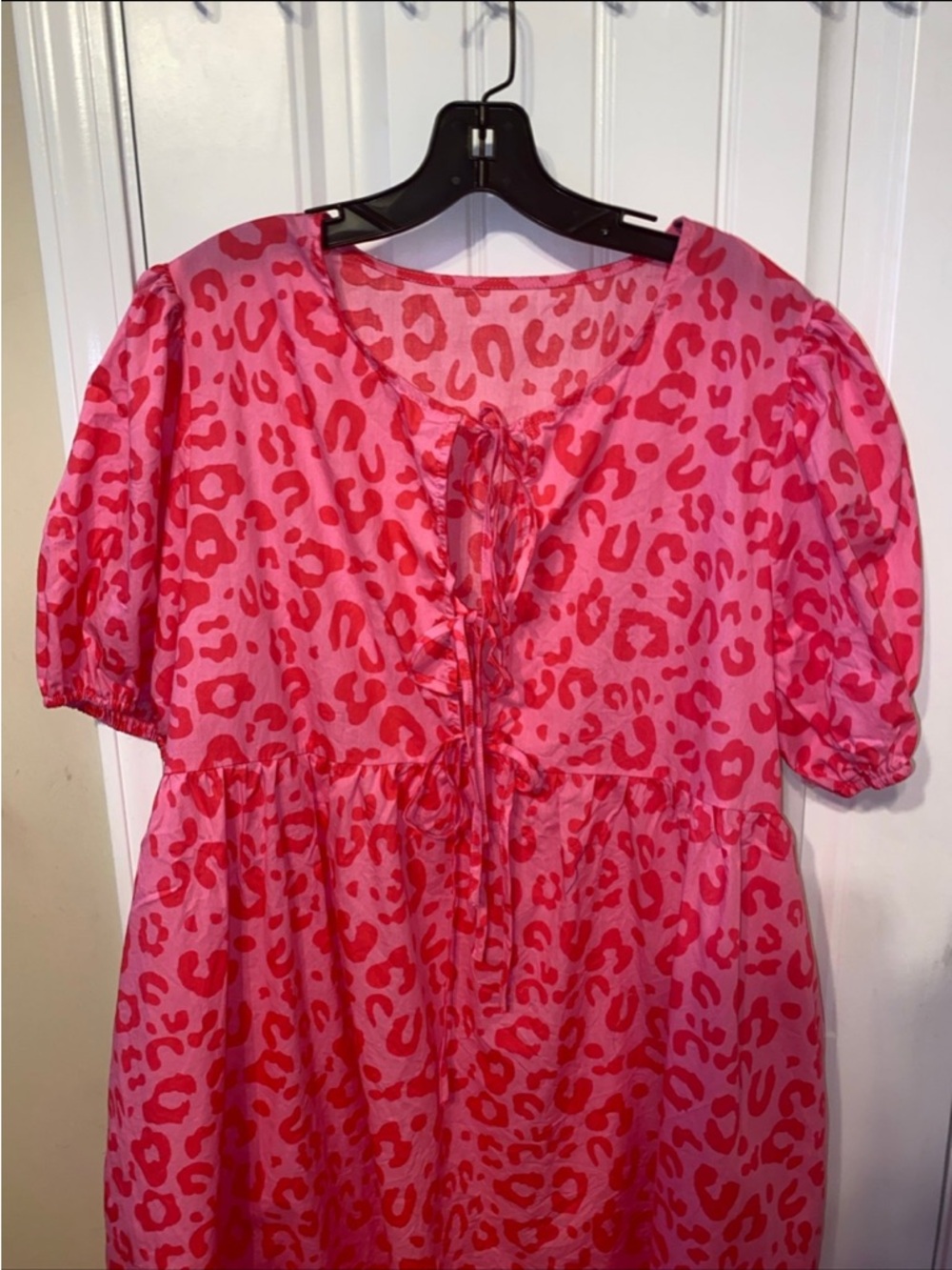NWOT Women's Pink Animal Print Mini Dress XL